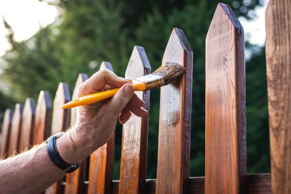 Outdoor Fence Staining